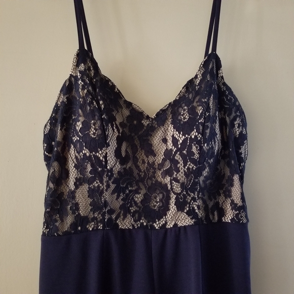 Francesca's Mi Ami Pants Jumpsuit with Floral Lace Top - Picture 3 of 8